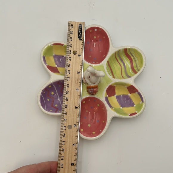 Ceramic Deviled Egg Platter Tray Holder Dennis East Easter - Picture 14 of 15